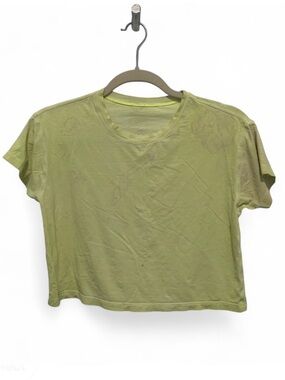 Lululemon Tie Dye Neon Yellow Short Sleeve Cropped Tee